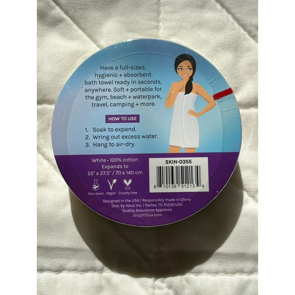 AOA Studio Compressed Towel Travel Bundle - 1 Bath and 5 Face Towels - Picture 4 of 5